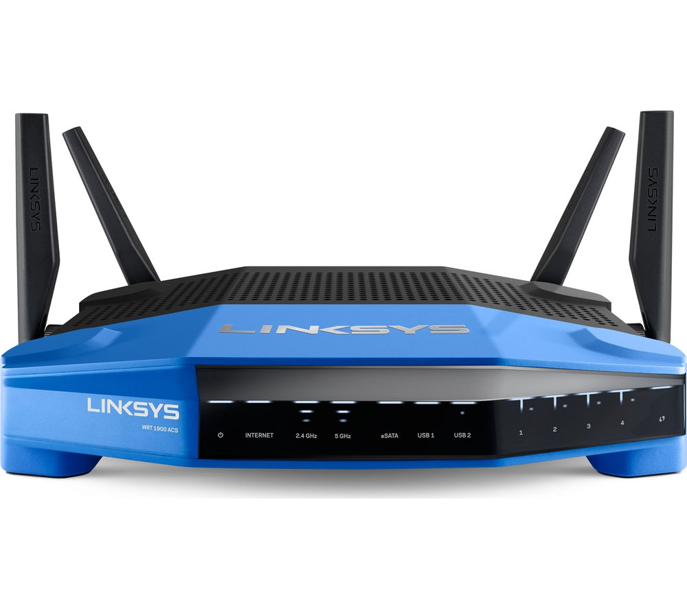LINKSYS WRT1900ACS WiFi Cable & Fibre Router - AC 1900, Dual-band Fast ...